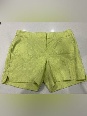 Cache Lime Paisley Jacquard Shorts